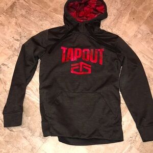TAPOUT BRAND WOMENS HOODIE BLACK &RED CAMO SIZE SMALL